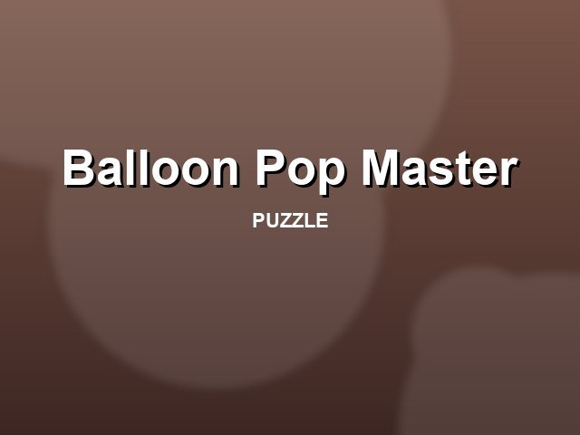 Balloon Pop Master